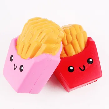 

1pc Cute French Fries Squeeze Toys Soft Squishy Slow Rising Cream Scented Simulated Food Toys For Children Kids Adult Gift