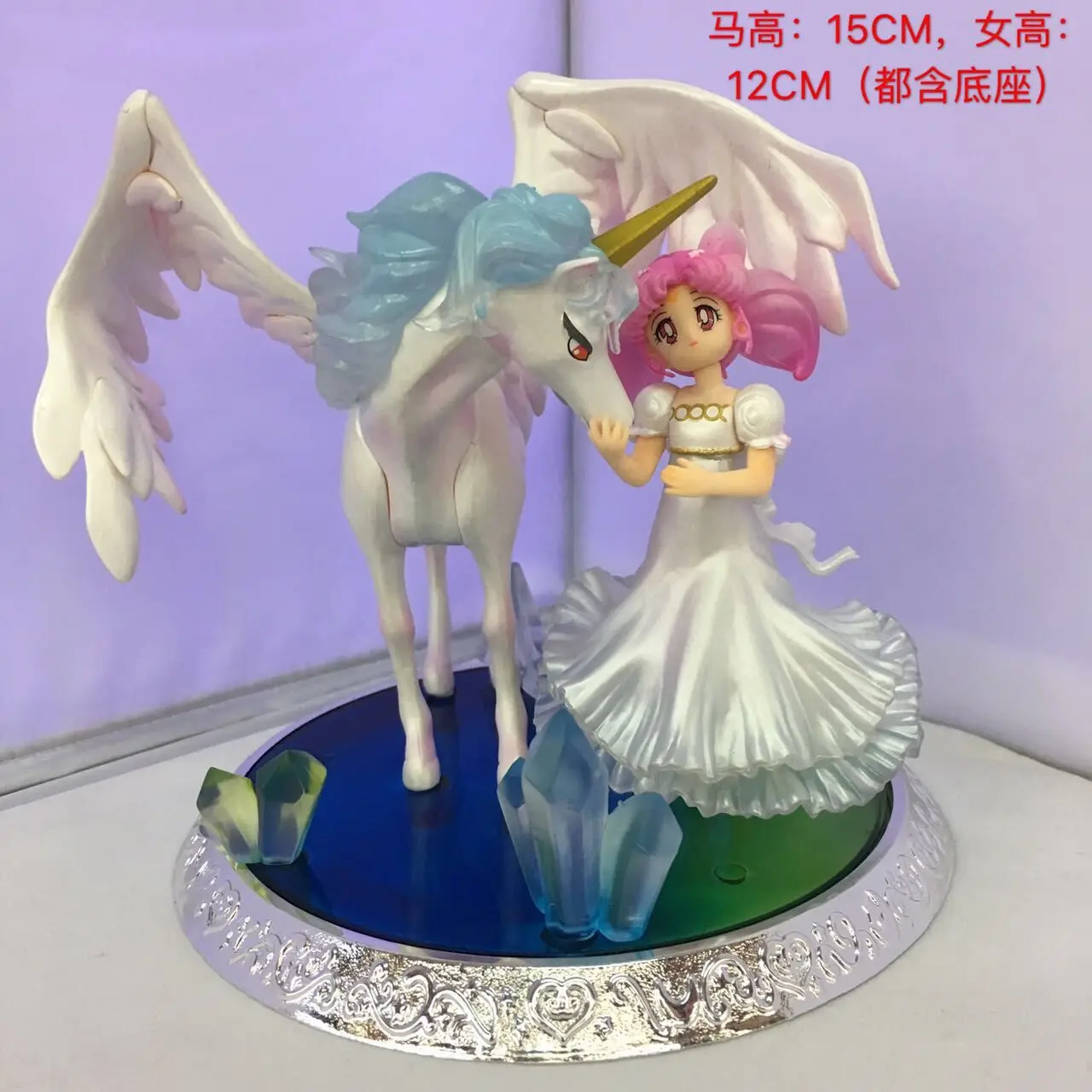 

Pretty Girl Warrior ZERO Moon Princess Small Rabbit Small Moon Pegasus Unicorn Garage Kit Decoration