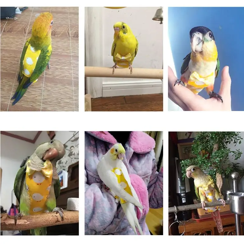 Регулируемая портативная одежда для домашних животных голубь попугай Летающий костюм птица пеленки