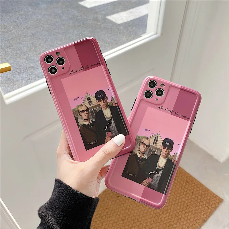 Мягкие чехлы с забавными иллюстрациями для iphone 11 Pro Max 7 8 plus X XR Модный милый