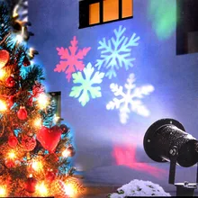 Лазерная Лампа для проектора в виде снежинок, наружный водонепроницаемый Светодиодный светильник для украшения праздничного пейзажа, прожектор для дома и сада