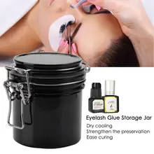 Large-capacity Eyelash Glue Storage Tank Professional Active Sealing Fresh-keeping Dehumidification Beauty Eyelash Glue Boxs New