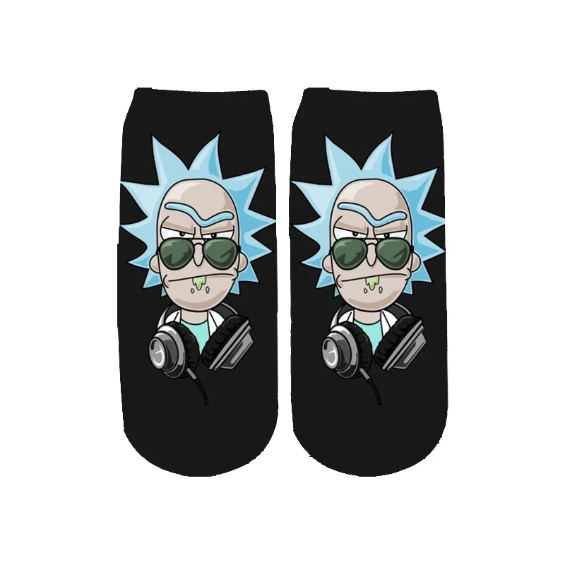 Новейшие Rick and Morty 3D печатных мультфильм милые короткие носки для мужчин женщин harajuku корейские носки RS-002