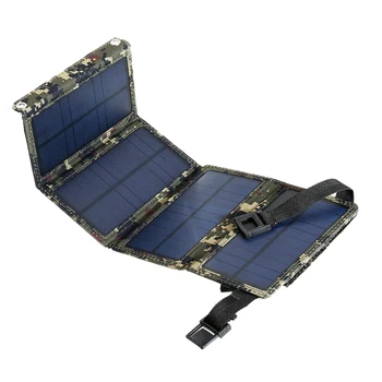 

10W Usb Solar Panel Folding Power Bank Outdoor Camping Hiking Battery Charger-Camouflage