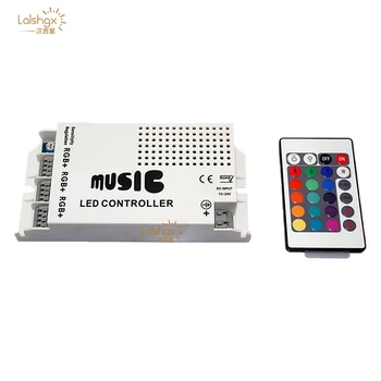 

New DC12-24V Music Sound LED Controller with 3 Channels 9A 24key IR Remote Control for 5050 3528 5630 RGB LED Strip Light