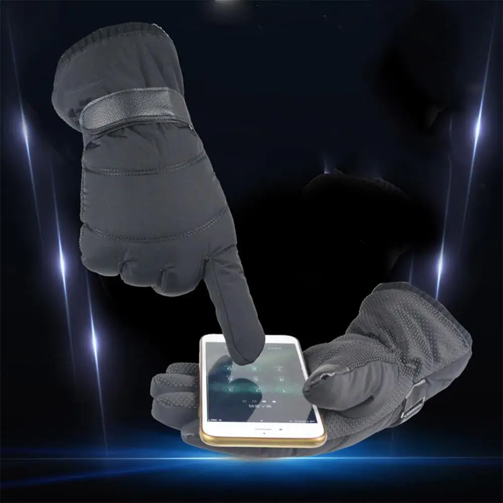 ski snowboard gloves touch screen down cotton gloves windproof non-slip plus velvet gloves winter warm velvet gloves 30O10