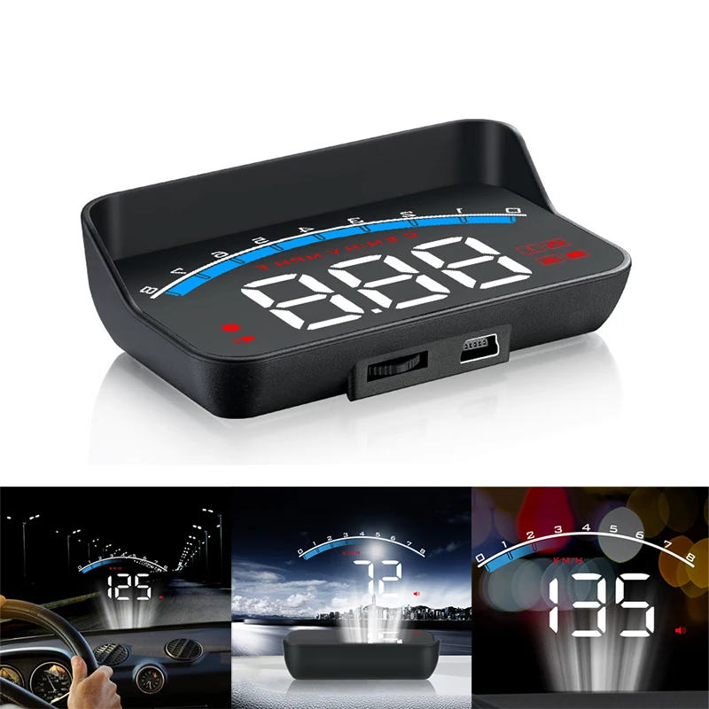 

M6S Car HUD Head Up Display Car-Styling LED Display Overspeed Warning Windshield Projector Alarm System Auto Accessories
