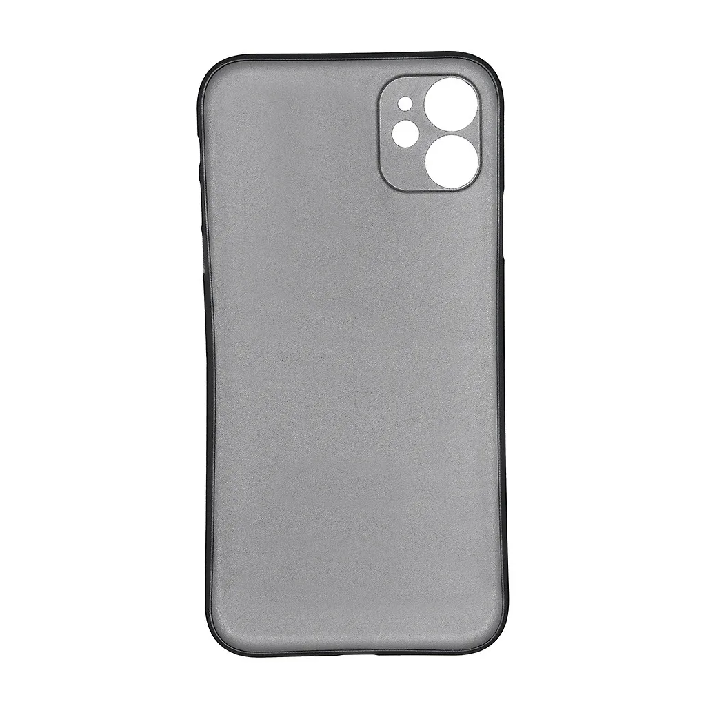 Черный Прозрачный Ультратонкий чехол для iPhone 11 Pro Max Slim 0,3 мм Матовый Жесткий чехол-накладка мягкий чехол - Цвет: Черный