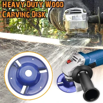 

100mm Power Wood Carving Disc 16mm Angle Grinder Tool Milling Cutter Tea Tray Blade Tridentate Disc Grinder for Woodworking
