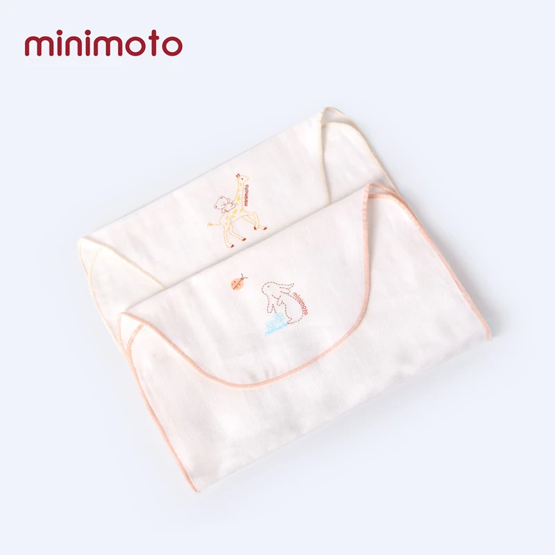 Minimoto/2 шт., детское полотенце, четыре слоя, марлевые салфетки, милое детское хлопчатобумажное полотенце для рук, для малышей, мягкое мультяшное животное, 50*25 см