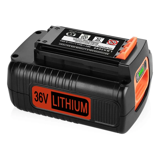 Replacement 5.0Ah 6.0Ah 40V MAX for Black & Decker LBX2040 LBXR36 LBXR2036  BL2036 Rechargeable Lithium Battery 36V Power Tools - AliExpress