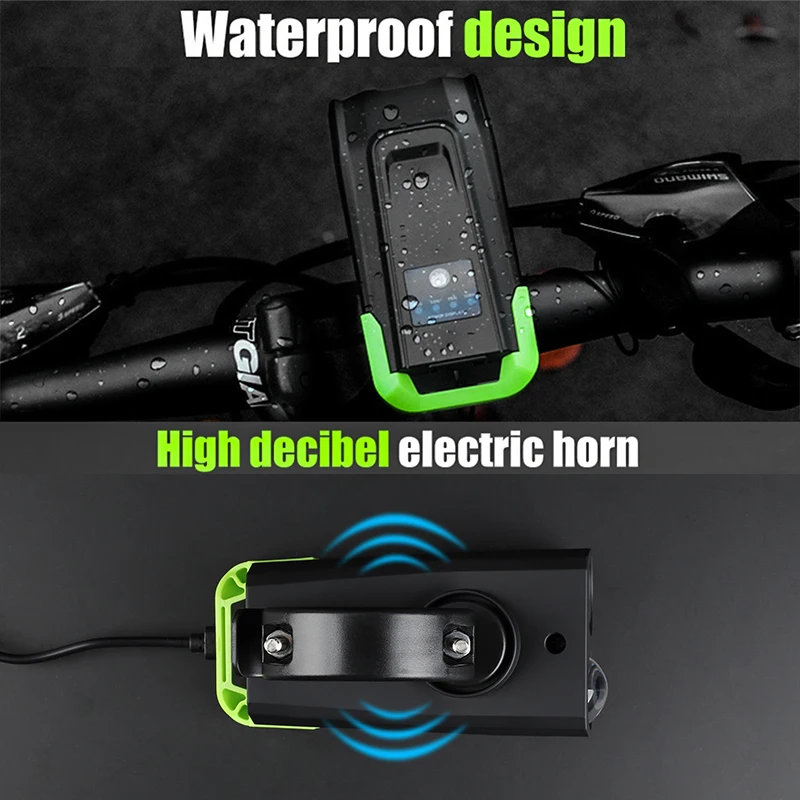 Clearance 4000mAh Smart Induction Bicycle Front Light Set USB Rechargeable 800 Lumen LED Bike Light with Horn Bike Lamp Cycling FlashLight 2