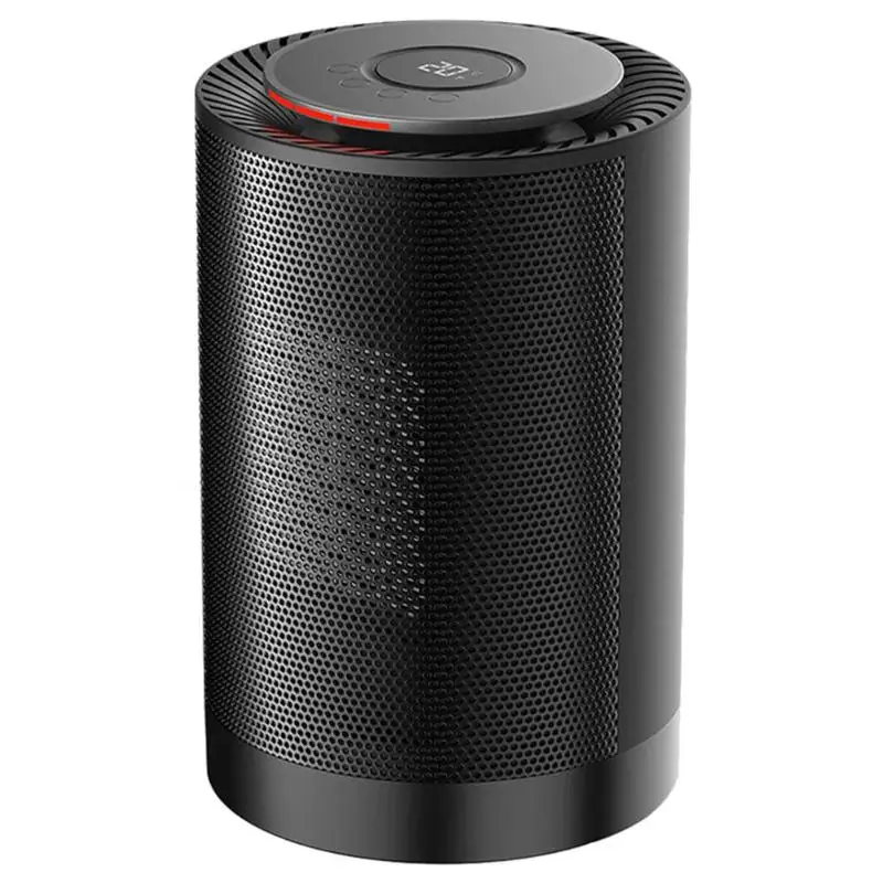 

Cylindrical 2 Speed LED Desktop Heater PTC Portable Personal Space Warmer