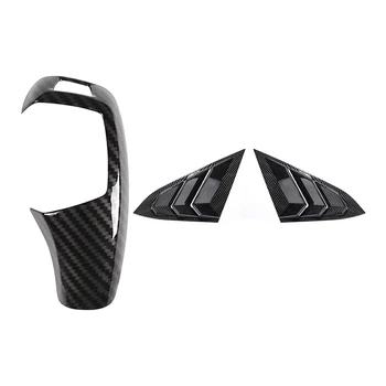 

Car Gear Shift Knob Cover for BMW F20 F30 F31 & Rear Side Window Louvers Air Vent Cover for 2016 -2019 Honda Civic