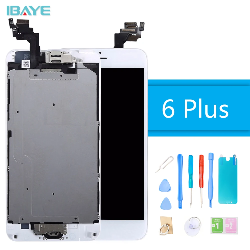 

AAA+quality LCD Display Screen for iPhone 6 Plus LCD Digitizer Full Assembly Touch Screen Replacement With Home Button Camera