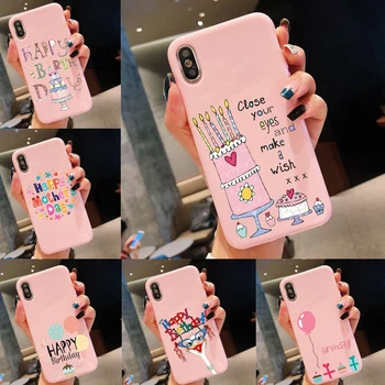 

Happy birthday birthday party party soft silicone TPU cover phone case For iphone 5 5S 6s 6 7 8plus X XR XS MAX 11Pro MAX 10 11