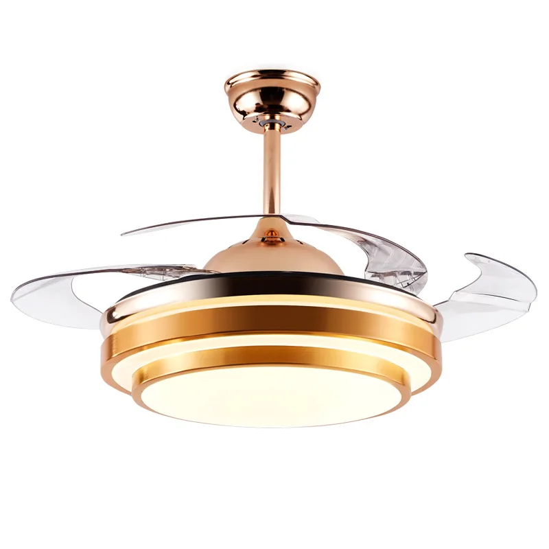 

LED Ceiling Fan Light Interior Living Room Invisible Ceiling Fan Light Tricolor Light 42 Inch Ceiling Fans with Lights