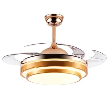 

LED Ceiling Fan Light Interior Living Room Invisible Ceiling Fan Light Tricolor Light 42 Inch Ceiling Fans with Lights