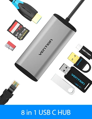 Vention usb-хаб высокоскоростной 4 порта USB 2,0 концентратор разветвитель портативный OTG концентратор USB для Apple Macbook Air ноутбук ПК планшет