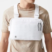 Классические нагрудные сумки для мужчин, модный жилет в стиле хип-хоп, нагрудный карман, женская черная тактическая уличная сумка в стиле Канье G177