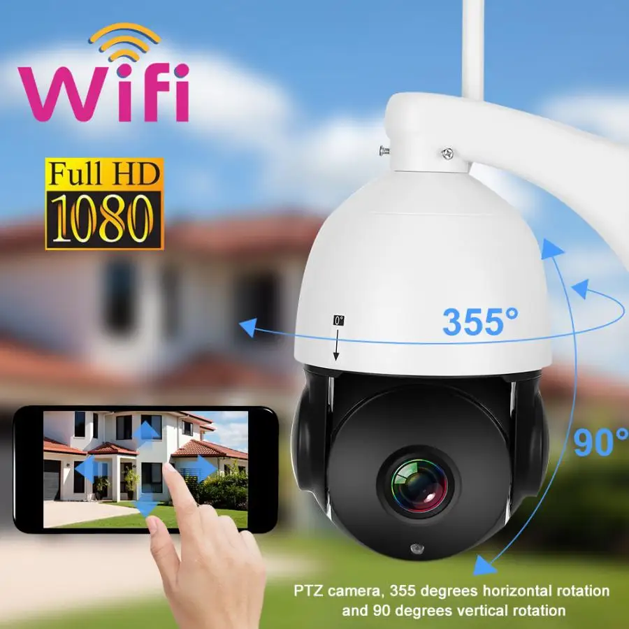 1080 дюйма 100 P Открытый водонепроницаемый 30x зум wifi PTZ камера для ONVIF 240-V