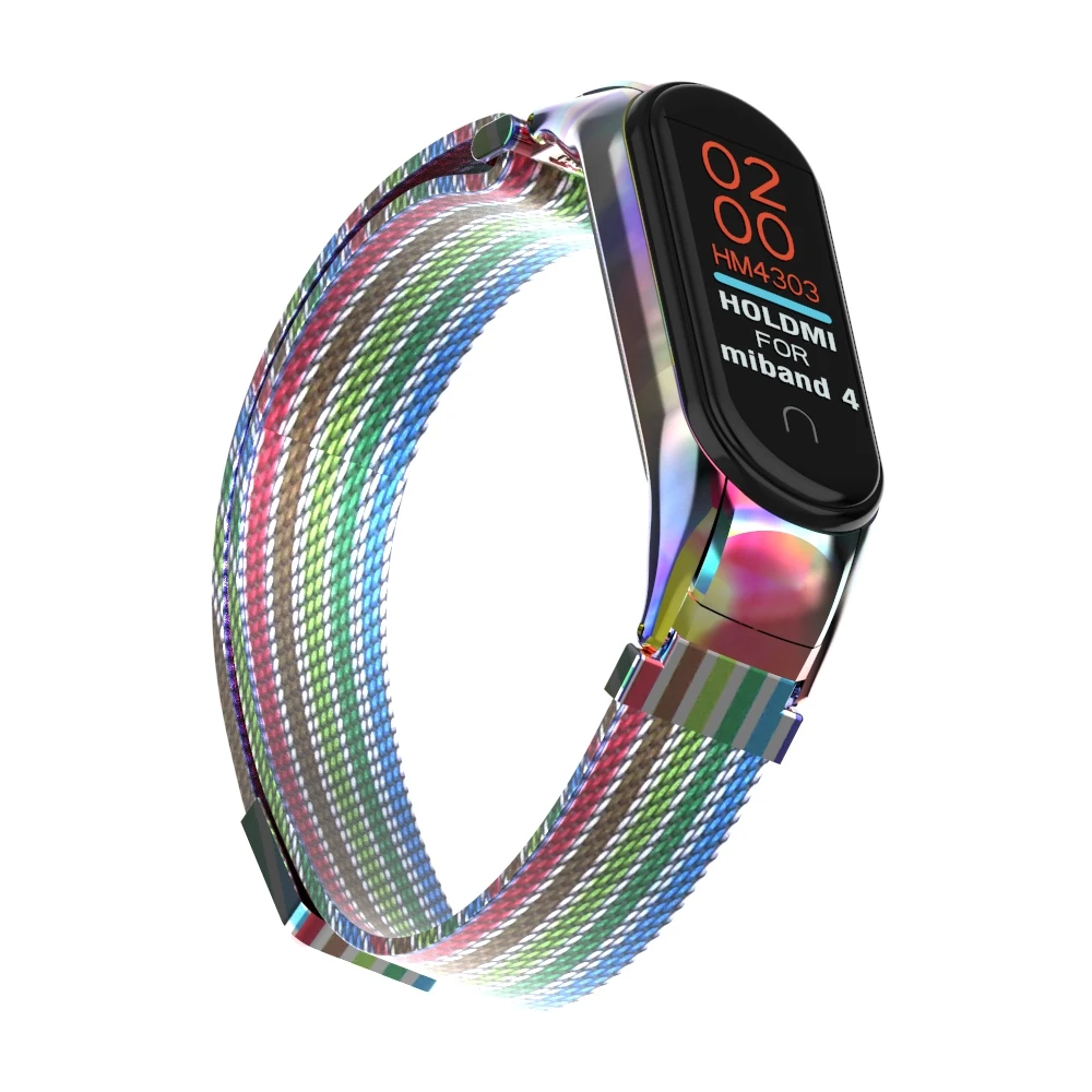 YAYUU mi Band 4 3 металлический ремешок из нержавеющей стали для Xiao mi Band 3 ремешок совместимый mi band 4 браслеты цвет Pulseira