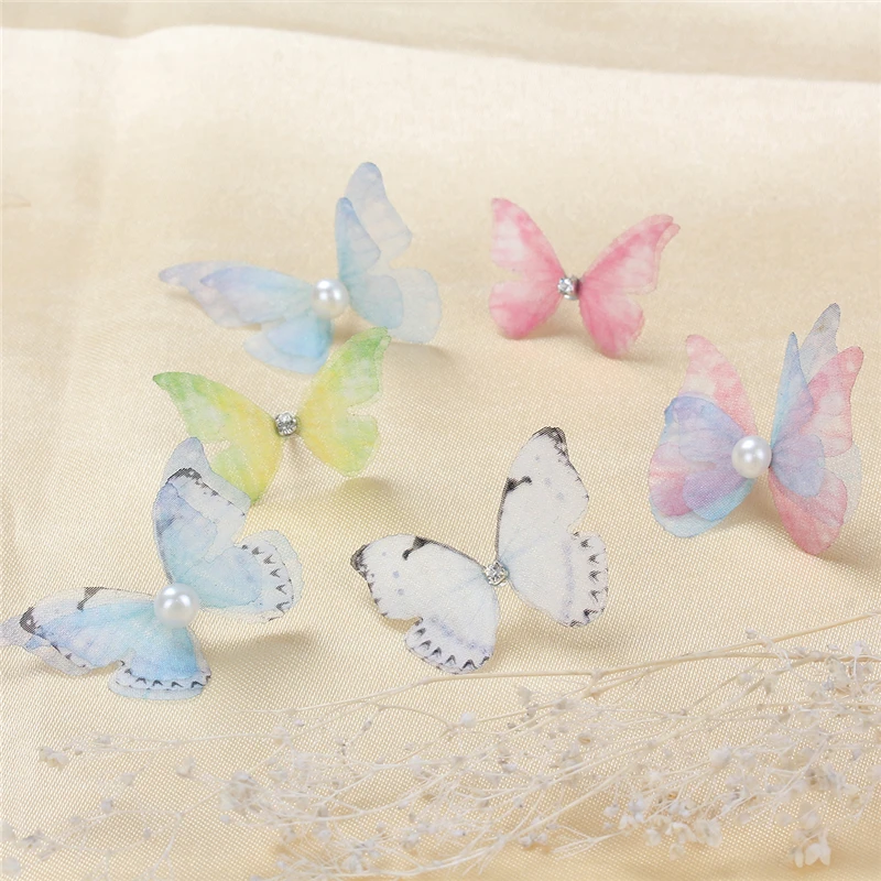 Doreen-Box-Women-Fashion-Organza-Ethereal-Butterfly-Stud-Earrings-Ear-Post-White-Acrylic-Imitation-Pearl-27x25mm