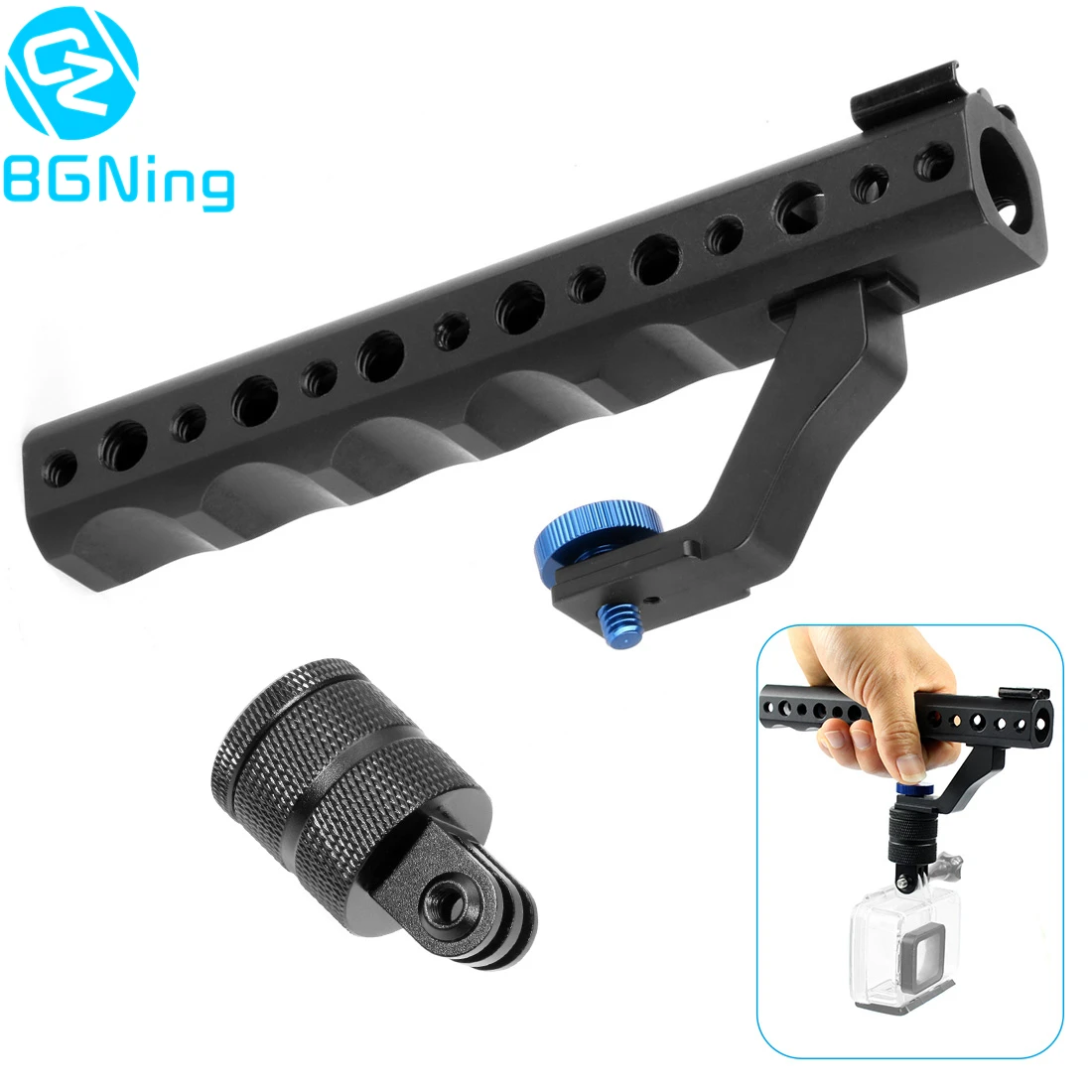 Quick Release Top Handle for DSLR w/ Extended Hot Shoe Mount Adapter Rig Low Angle Sports Camera | Электроника