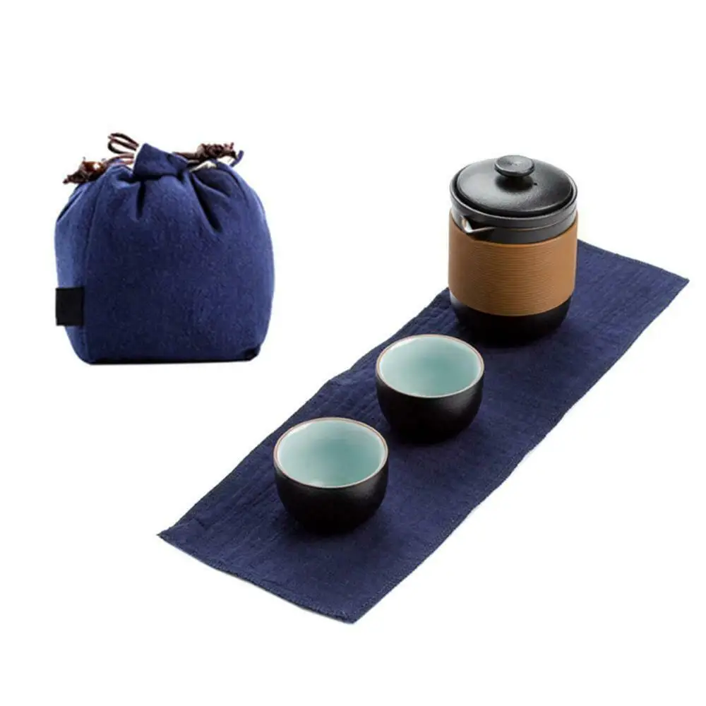 Чайная чашка Gaiwan, набор для путешествий, чайный набор, керамический портативный чайный сервиз для кунг-фу, китайский фарфоровый дорожный чайный горшок, простой - Цвет: B