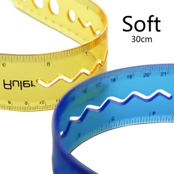 

Soft 30cm Ruler Multicolour Flexible Creative Stationery Rule Office School Supplies