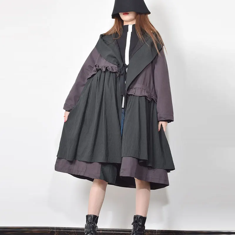 XITAO Patchwork Casual Riem Rok Stijl Geul Vrouwen 2019 Herfst Tij Mode Koreaanse Stijl Hooded Kraag Plus Size Nieuwe GCC2776 XITAO Patchwork Casual Riem Rok Stijl Geul Vrouwen 2019 Herfst Tij Mode Koreaanse Stijl Hooded Kraag Plus Size Nieuwe GCC2776