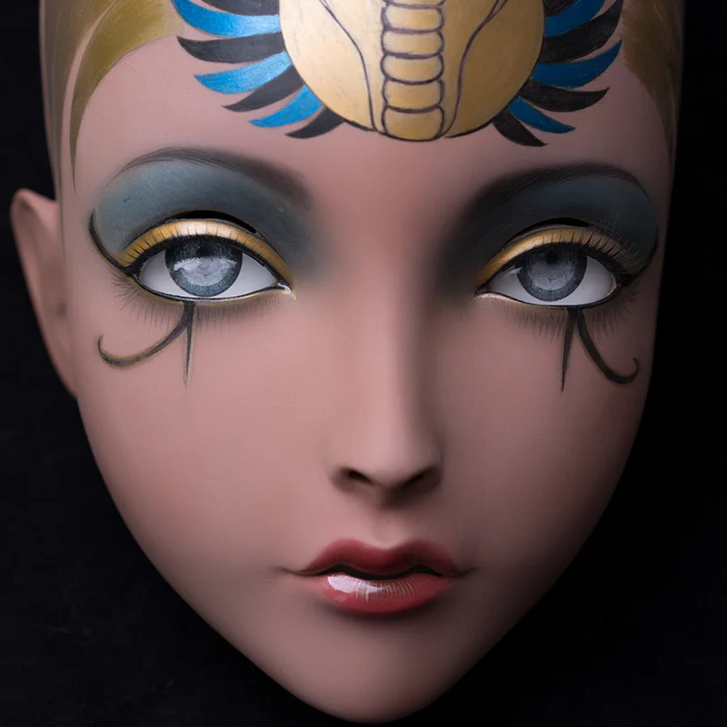 LiLi Mask-04) милая девушка Смола половина головы настроить Косплей Японская ролевая игра Аниме Силиконовые кигуруми маска Трансвестит кукла