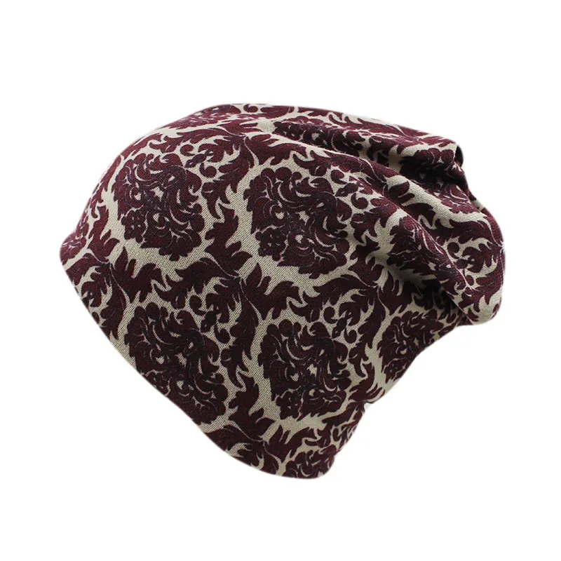 Heißer Verkauf Frauen Doppel Herbst warme Mützen Schädel Mode Schal Mädchen Schönheit Blumen Outdoor Gorras weichen Knochen Frühling weibliche Hüte – Detail 16