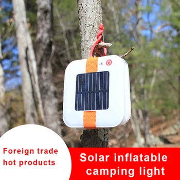 

LED Light Inflatable Dimmable Adjustable Hiking Foldable Solar Lamp Light Waterproof Travel Outdoor Camping Emergency Indoor