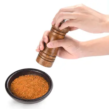 

Mill Salt Pepper Grinder Rubberwood Manual Kitchen Restaurant Grinding Tool Spice Mill Ceramic Rotor Kitchen Accessories