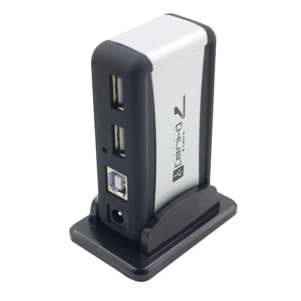 Высокая Скорость USB 2,0 прочный 7 Порты и разъёмы концентратор с питанием от сети переменного тока Мощность адаптер для портативных ПК usb-хаб ноутбук концентратор AC Мощность адаптер концентратор компьютера