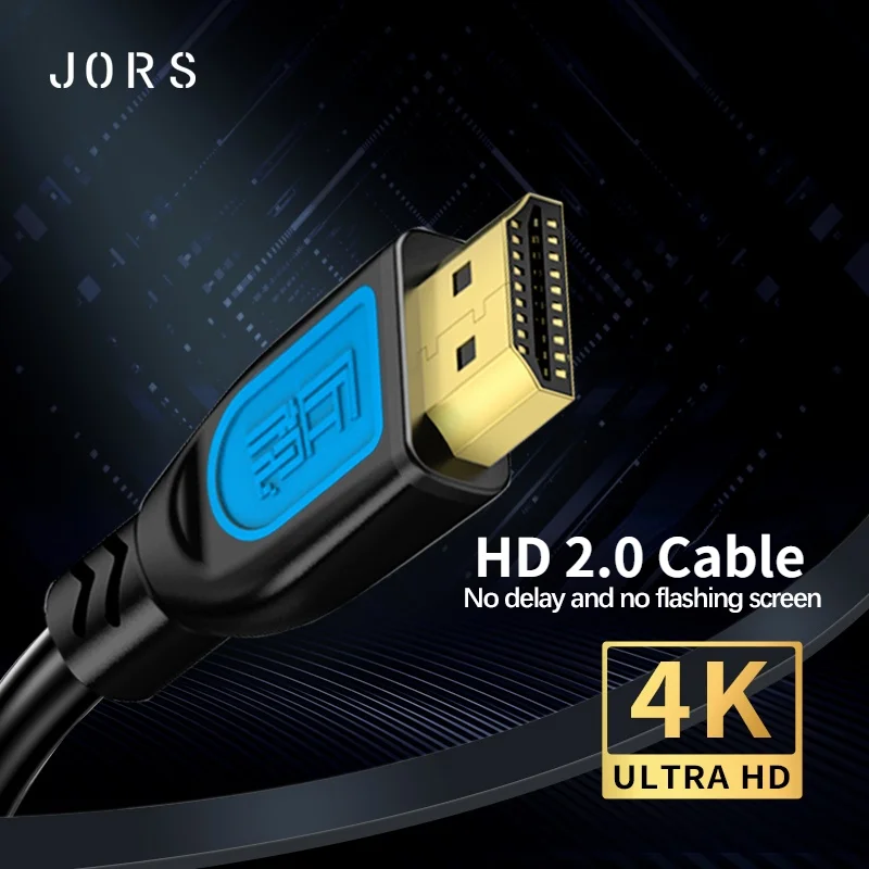 Кабель JORS HDMI 4K 2 0 60 Гц 3D позолоченный Высокоскоростной HD Link для Apple TV Box Xiaomi PS4 PS5 Xbox
