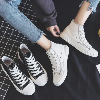 

Tleni 2019 new spring high canvas women's shoes casual wild fashion student women's sports shoes ZD-224