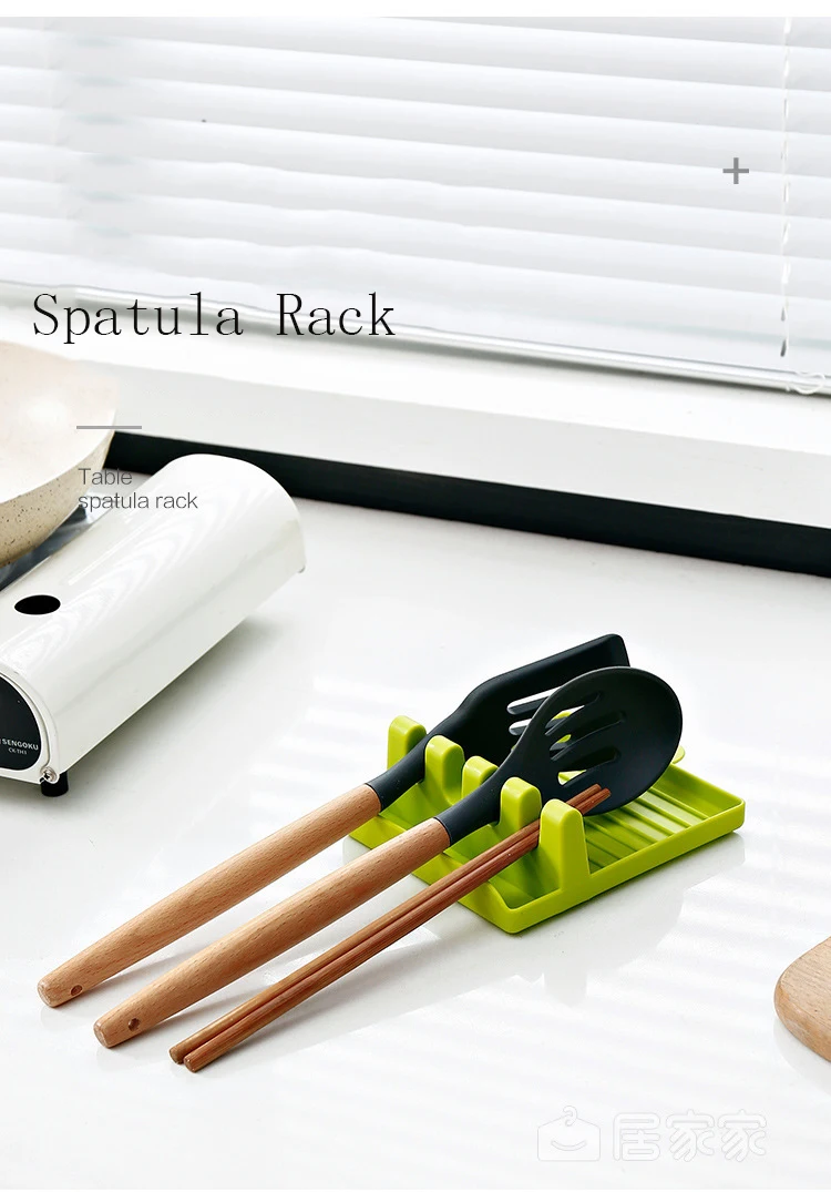 Description Picture 3 of itemKitchen Spoon Holders Pot Lid Rack Pot Lid Cooking Tool Tableware Storage Rack Spoon Chopsticks Holder Spatula Drain Rack Gadget