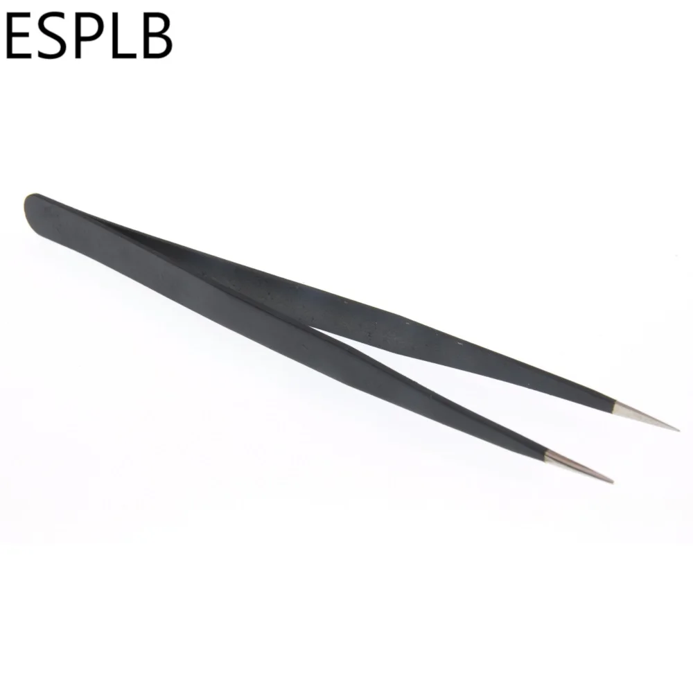 ESD 11/15 Anti Static ESD Stainless Steel Precision Tweezers Straight Curved Tip Tweezers For Electronics precision tweezers esd anti static tweezers tweezer tool