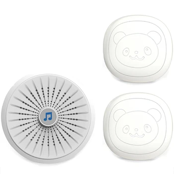 

Dog Doorbell, Black & White Wireless Communication Doorbell , Waterproof Smart Bell for Puppies with Super-Light Press Button, I