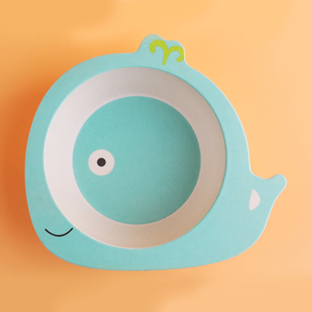 Carton Children's Tableware Bowl Baby Kids Natural Bamboo Fiber Bowls Cute Cartoon Animal Dishes Baby Feeding Toddler Plates - Цвет: 8