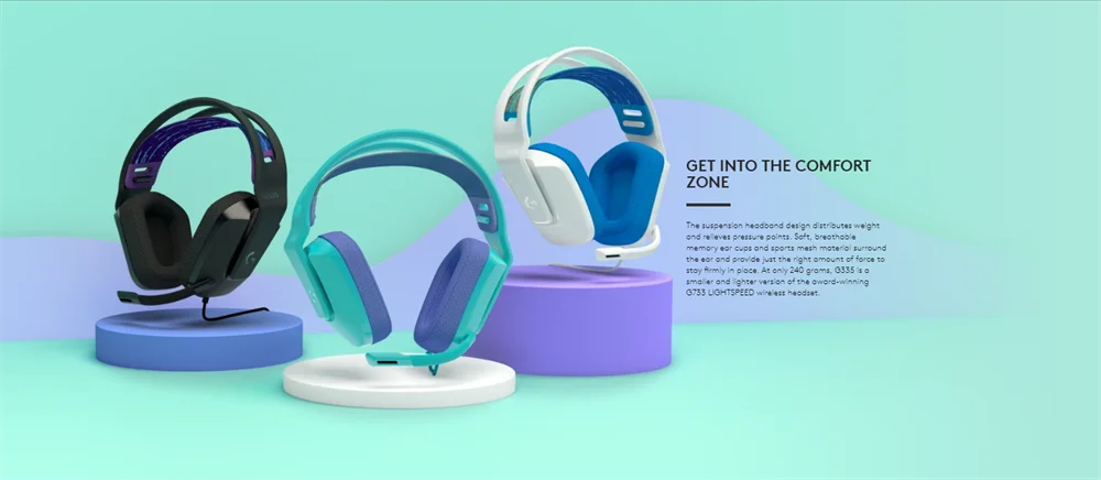 ロジクール G335 有線ヘッドセット ヘッドセット折りたたみ