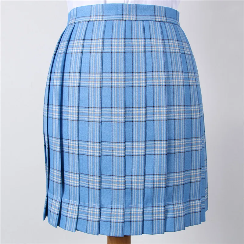 Японские школьные платья Синяя Клетчатая плиссированная юбка высокое качество JK Униформа юбка для студентов косплей аниме костюм моряка короткие юбки - Цвет: a04