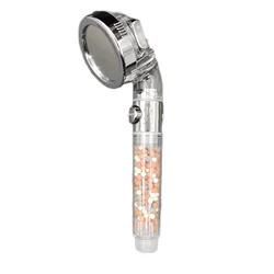 Hot Bathroom 3 Modes High Pressure Adjustment Ionic Mineral Anion on/Off Switch Button Water Saving Handheld Shower Head Filter