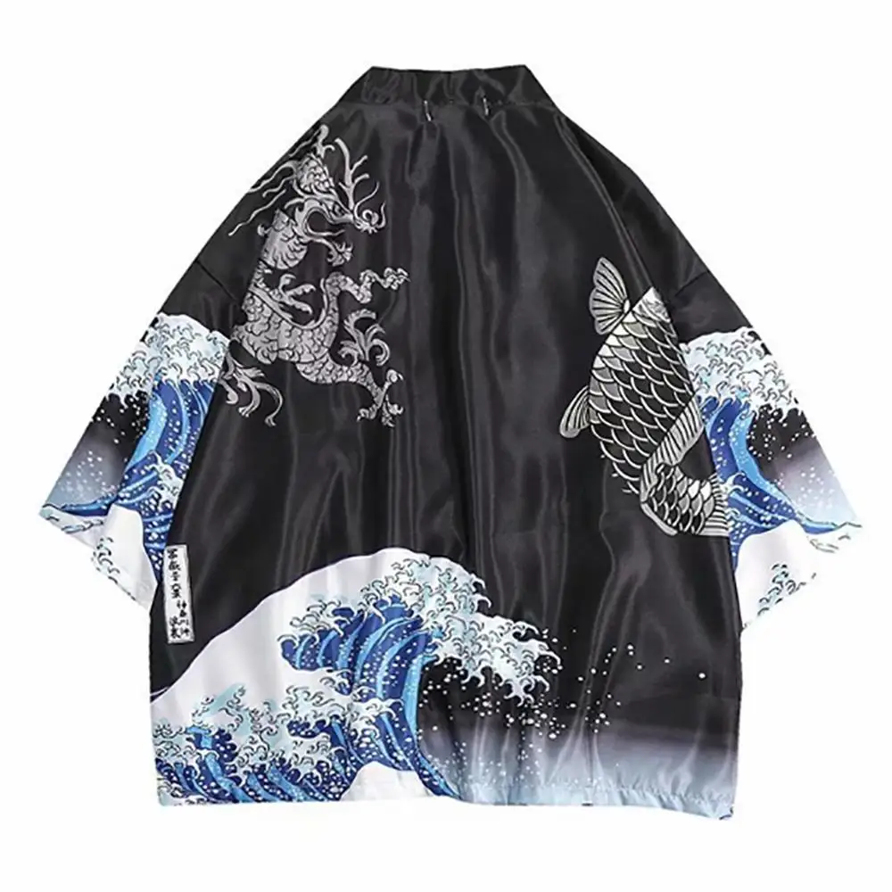 Японское кимоно большого размера мужская рубашка кардиган yukata одежда haori obi