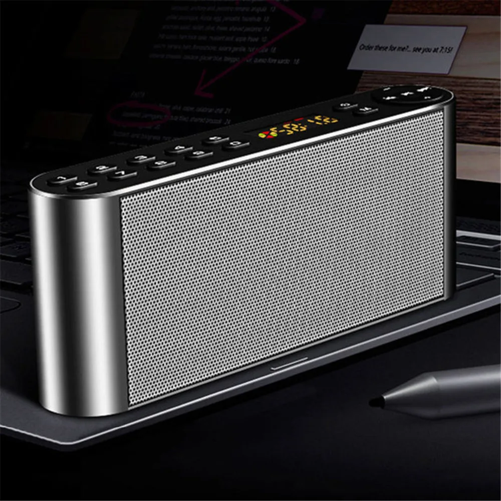 Q8 Bluetooth динамик Портативный беспроводной Handsfree Карманный аудио динамик сабвуфер Hi-Fi светодиодный динамик с микрофоном и fm-радио