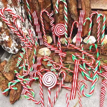 Рождественские украшения пластиковые конфеты тростника Рождество красочные большие костыли Рождественский подарок год Рождество кулон хорошее
