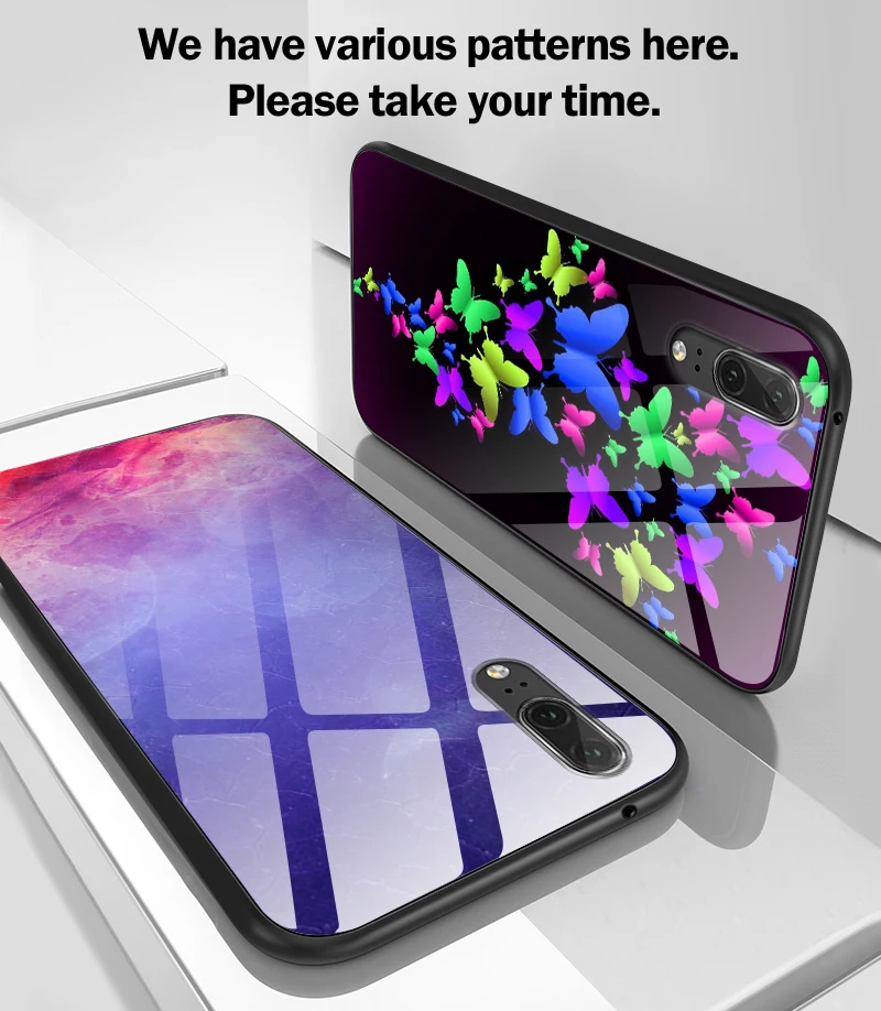 Противоударный жесткий чехол для huawei Enjoy 9s из закаленного стекла Mate20 Lite Pro Nova 2 3i 4 P Smart+ P20 P30 Honor Play TPU Shell