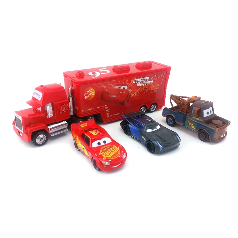 Disney Pixar Cars 3 Mater& McQueen& Jackson Storm& Mack 1:55 литая металлическая Игрушечная машина из сплава модель Свободный подарок